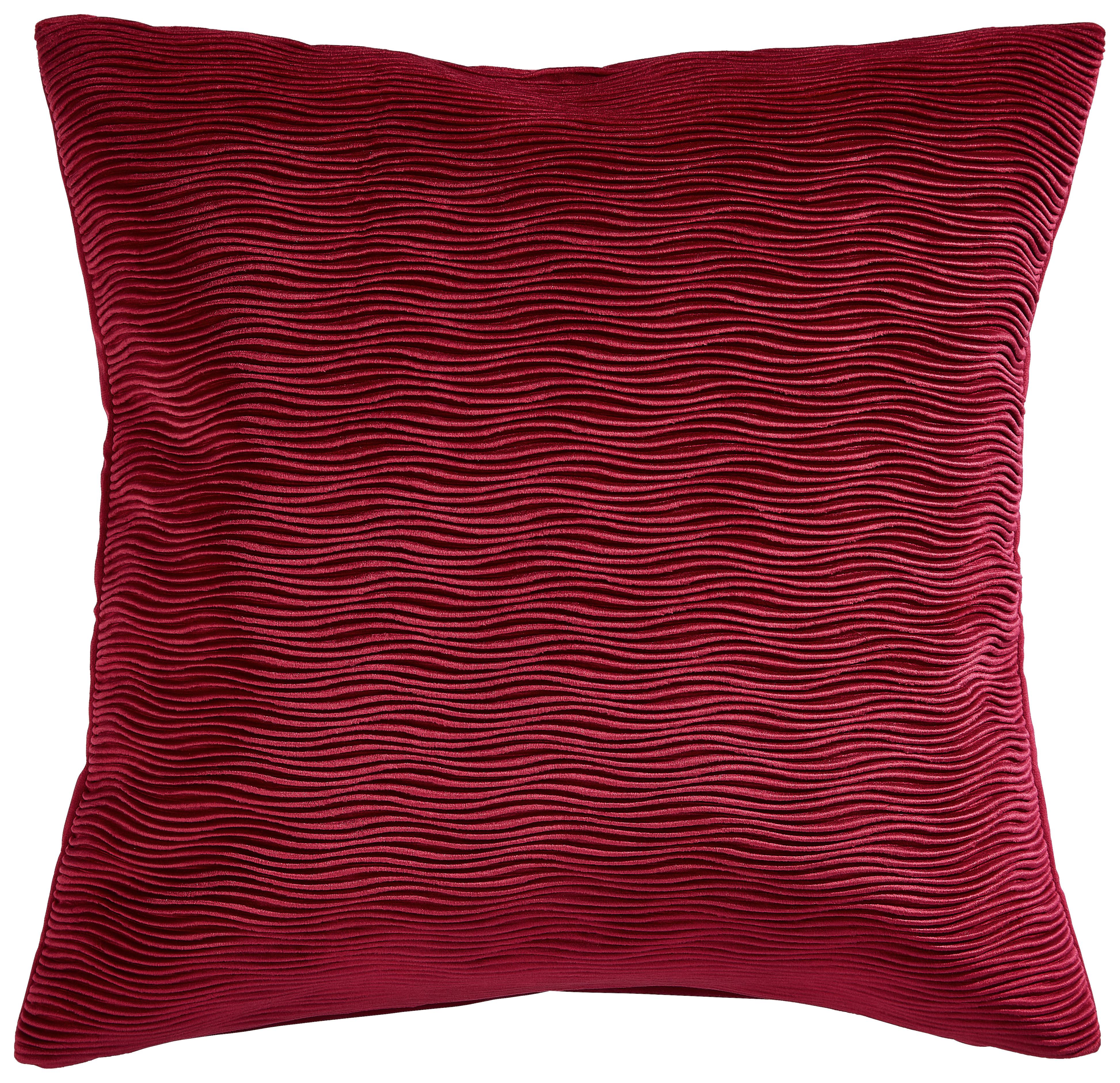 POSZEWKA NA PODUSZKĘ WAVE - bordowy, Basics, tkanina (50/50cm) - Ambiente