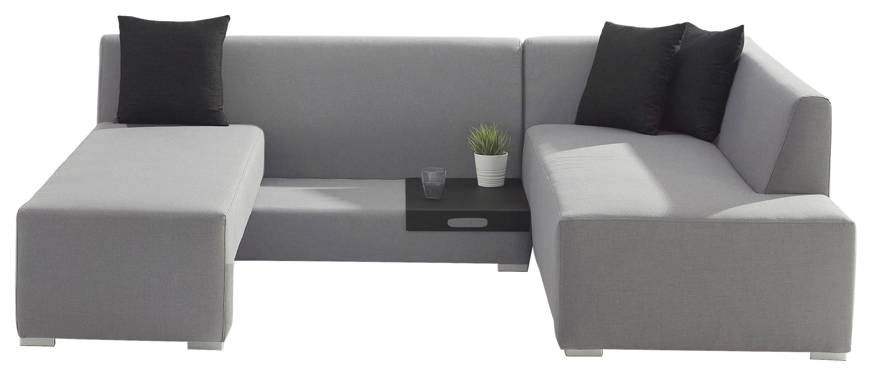 Loungegarnitur Wellington ca. 300x150 cm Grau - Grau, Basics, Textil (300/150/70cm) - Gardenson
