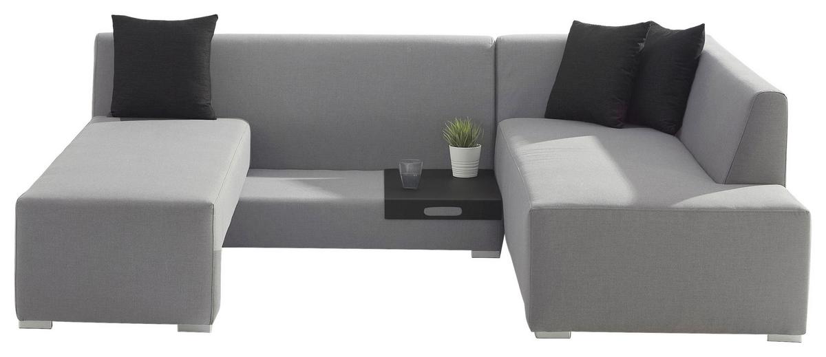 Loungegarnitur Wellington ca. 300x150 cm Grau - Grau, Basics, Textil (300/150/70cm) - Gardenson