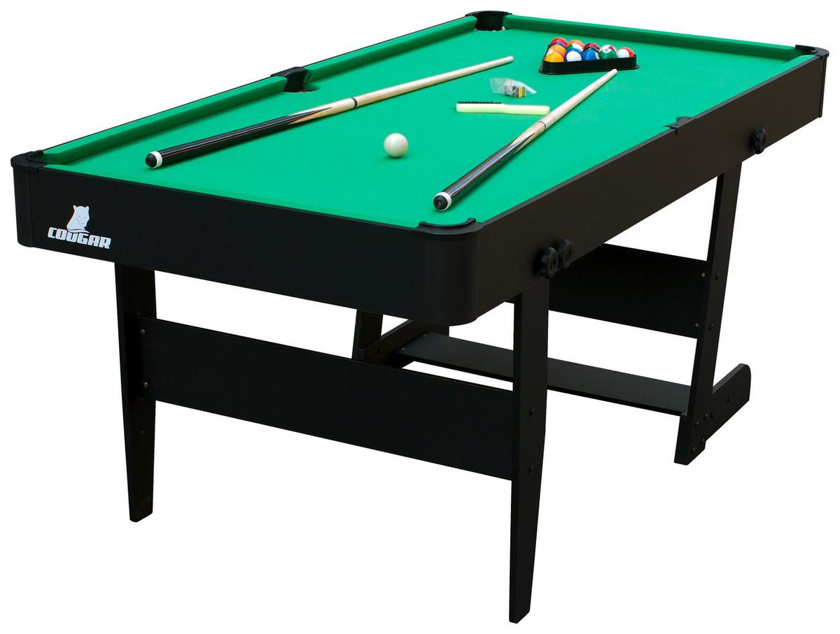 Billardtisch Hustle XL ca. 183x83x91cm - Schwarz/Grün, MODERN, Holz (183/83/91cm) - Ambia Garden