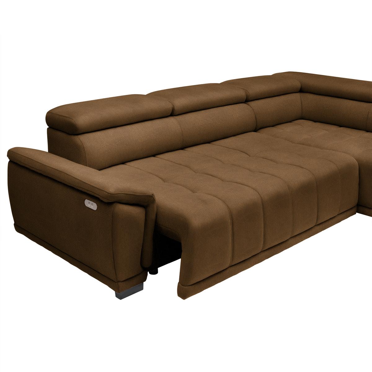Kutna Garnitura Gremio - boje hrđe/crna, Moderno, tekstil/plastika (283/206cm) - Modern Living