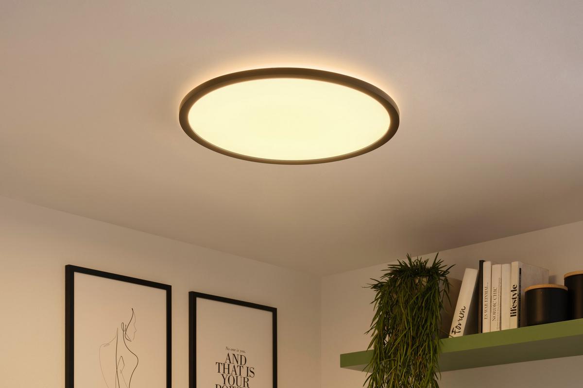 LED-Deckenleuchte Ulol max. 24 Watt - Weiss/Schwarz, Konventionell, Kunststoff (42/2,5cm) - Mömax