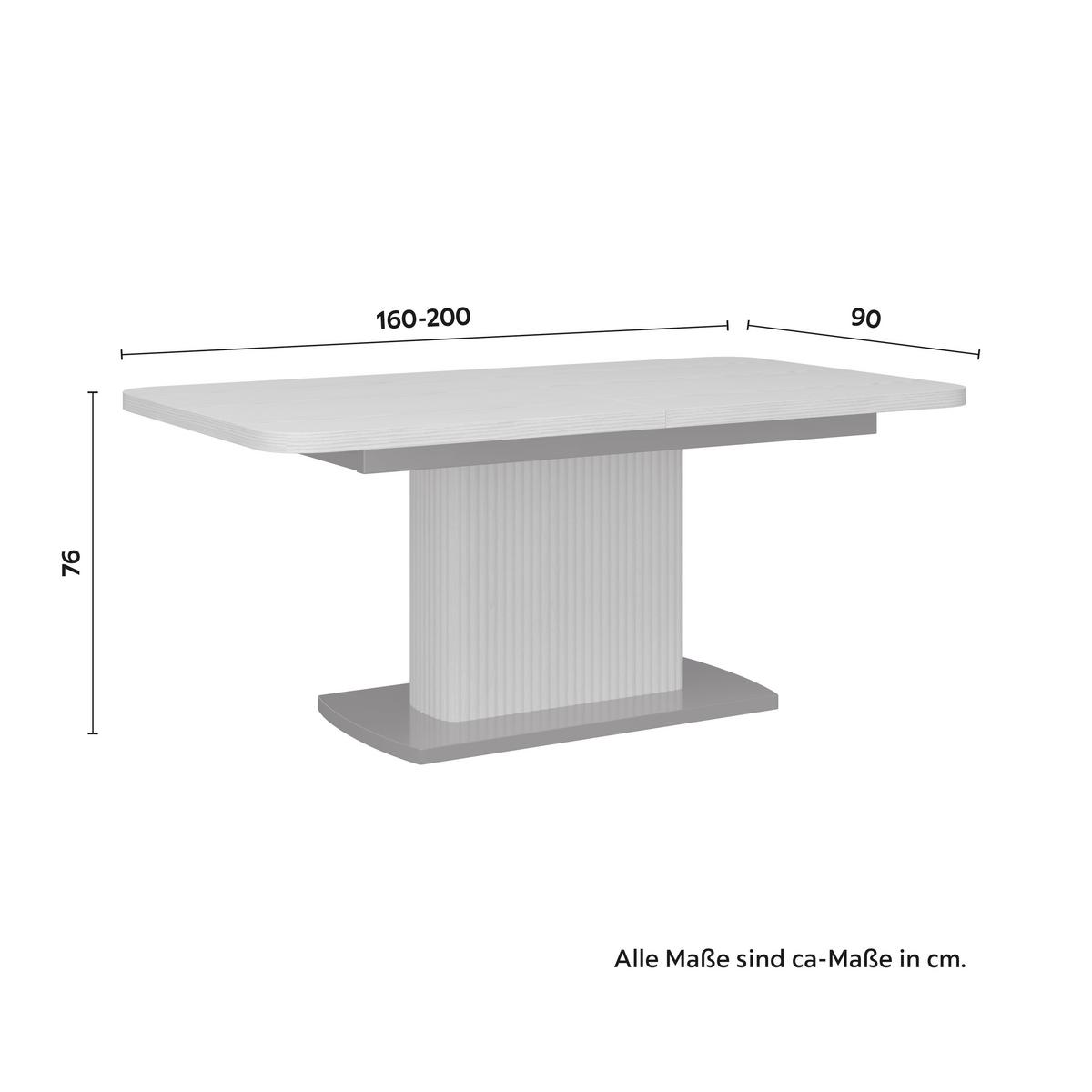 Stol Amando - boje hrasta/crna, Moderno, drvni materijal/drvo (160-200/90/76cm) - Bessagi Home