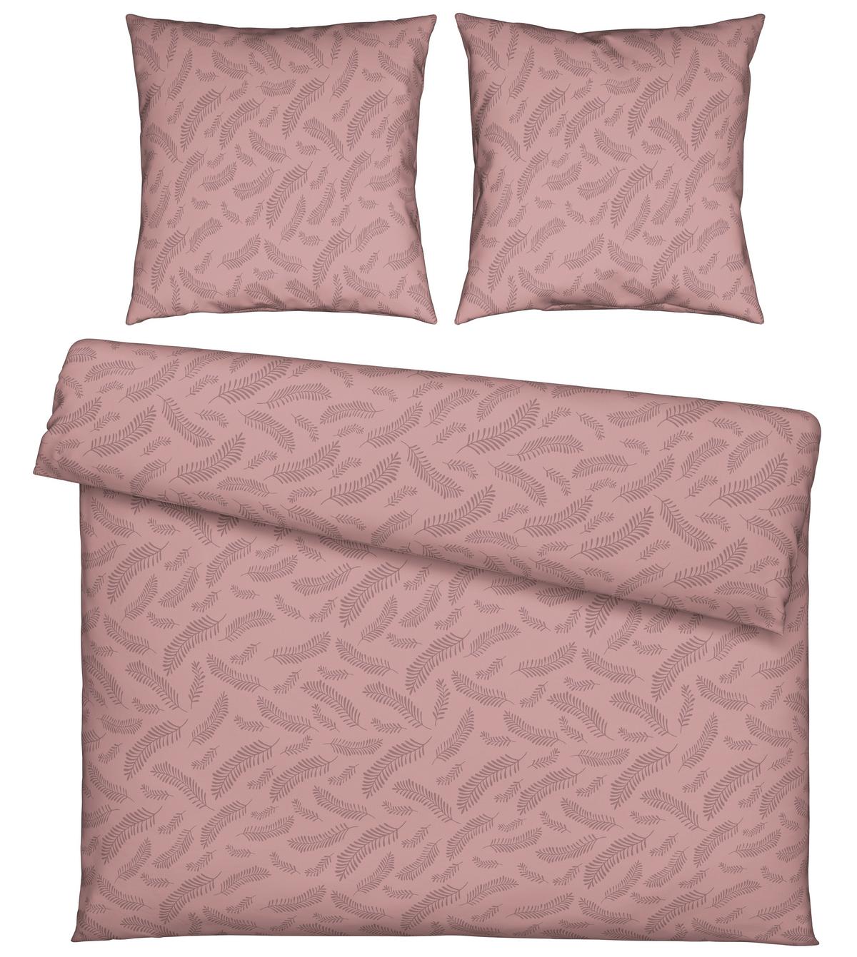 BETTWÄSCHESET FERNS XXL - Mauve, Modern, Textil (200/210cm) - Mömax