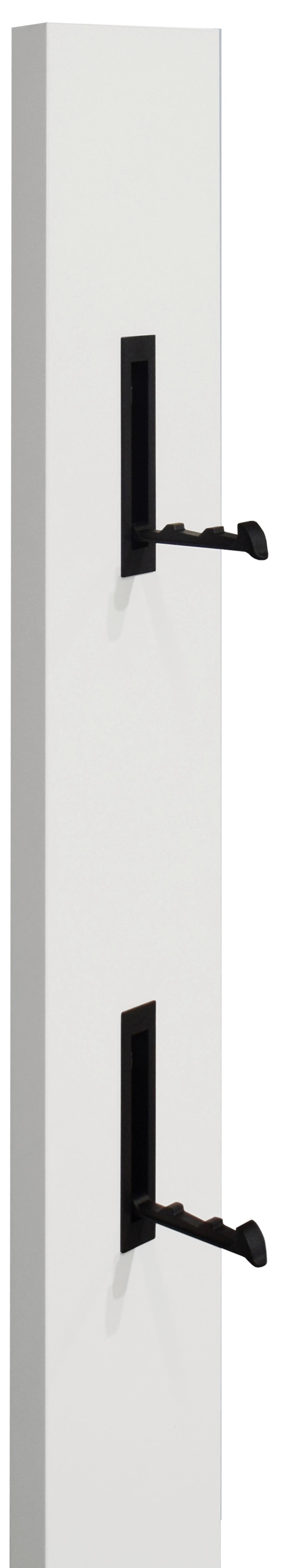 Garderobenpaneel Ludwig in Weiß - Weiß, MODERN, Holzwerkstoff (13/110/3cm) - Mömax