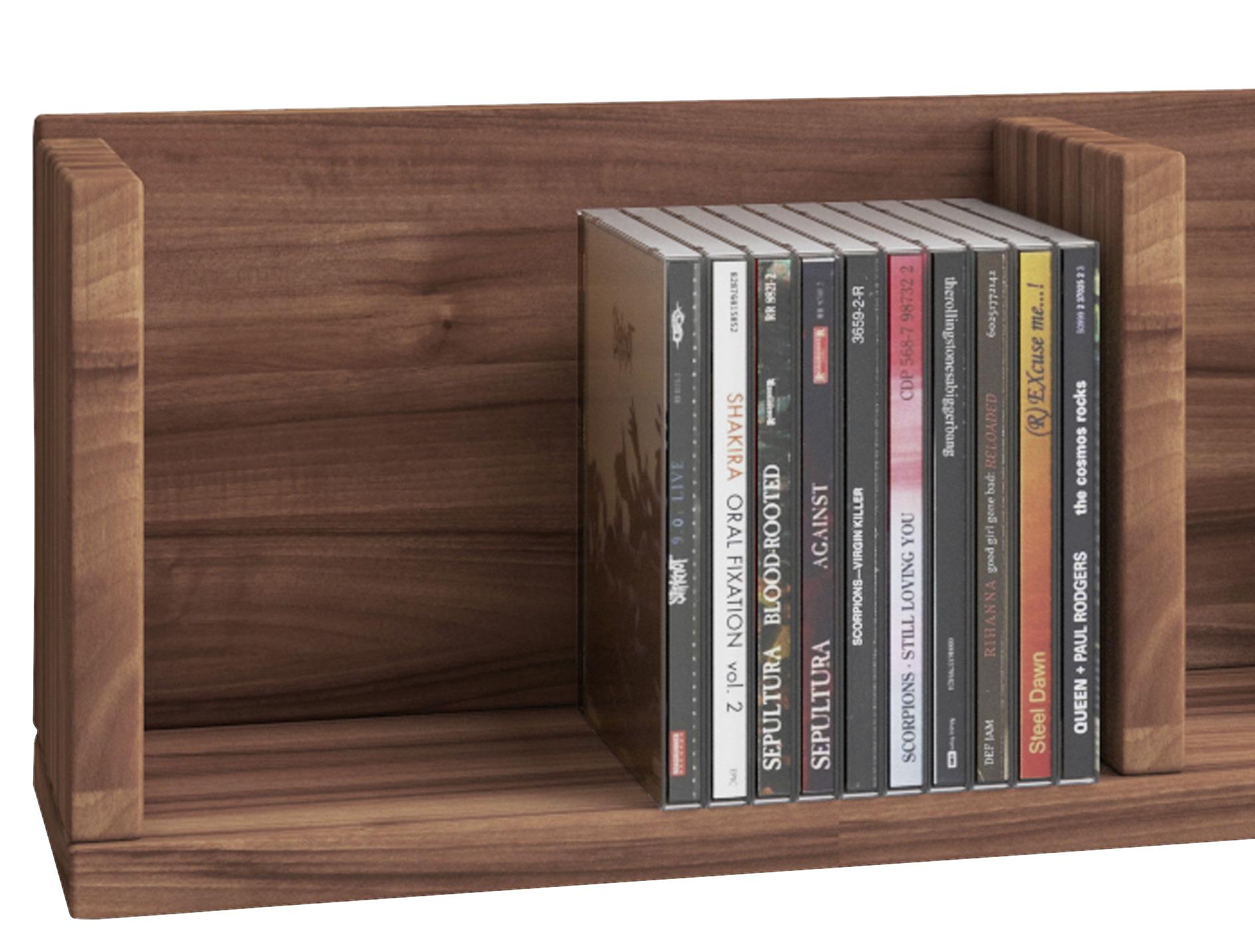 Wandregal in Nussbaumfarbe Honsa - Nussbaumfarben, KONVENTIONELL, Holzwerkstoff (97/15/17cm) - MID.YOU