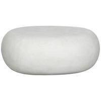 Couchtisch Pebble Weiß B: 65 cm - Weiß, Design, Glas/Keramik (65/49/31cm) - Livetastic