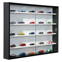 Hängevitrine in Schwarz - Schwarz/Weiß, Glas/Holzwerkstoff (80/60/9.5cm) - Based