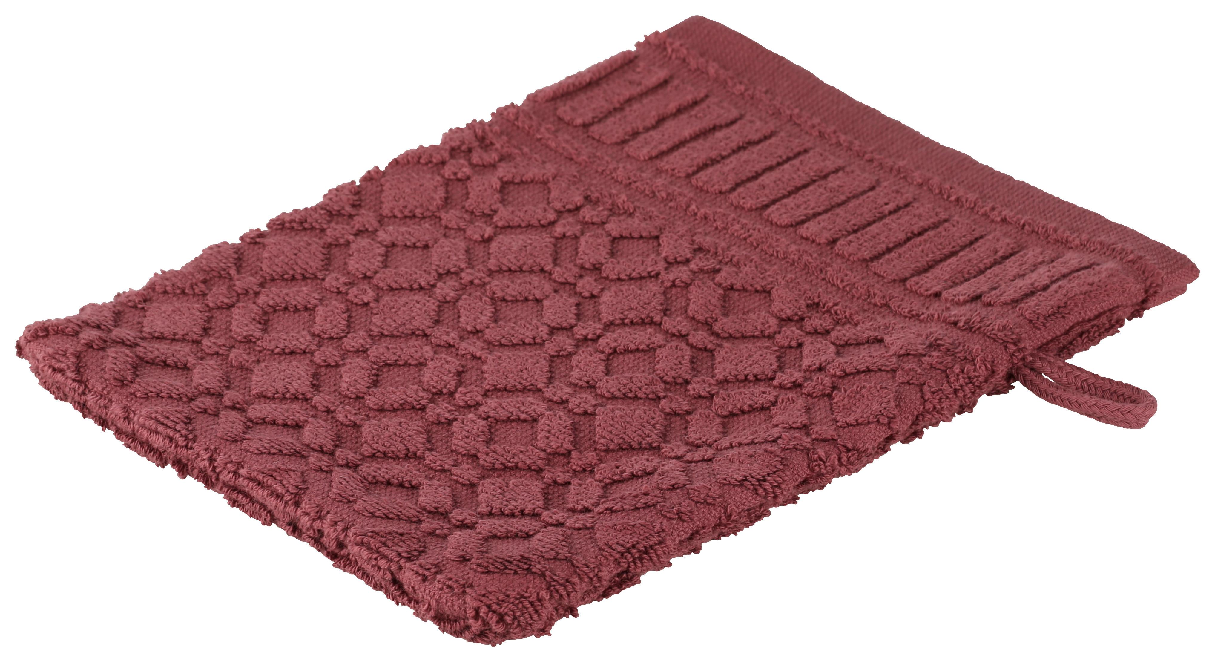 Waschhandschuh Carina Mauve - Lila, Romantik / Landhaus, Textil (16/21cm) - Modern Living