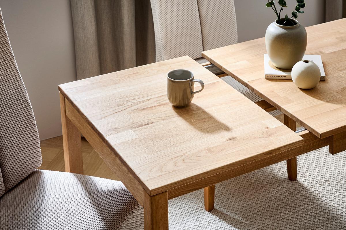 STÓŁ DO JADALNI FRITZ - dąb dziki, Konventionell, drewno (140-190/85/75cm) - Linea Natura