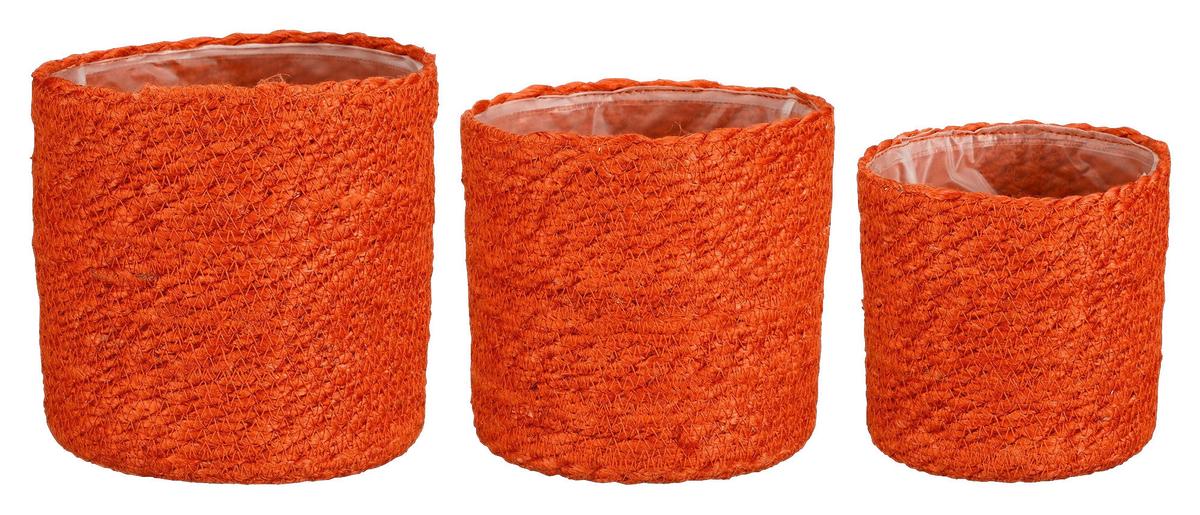 Pflanztopf Atlantic Orange Ø ca. 16cm - Orange, MODERN, Textil (16/16cm) - Mömax