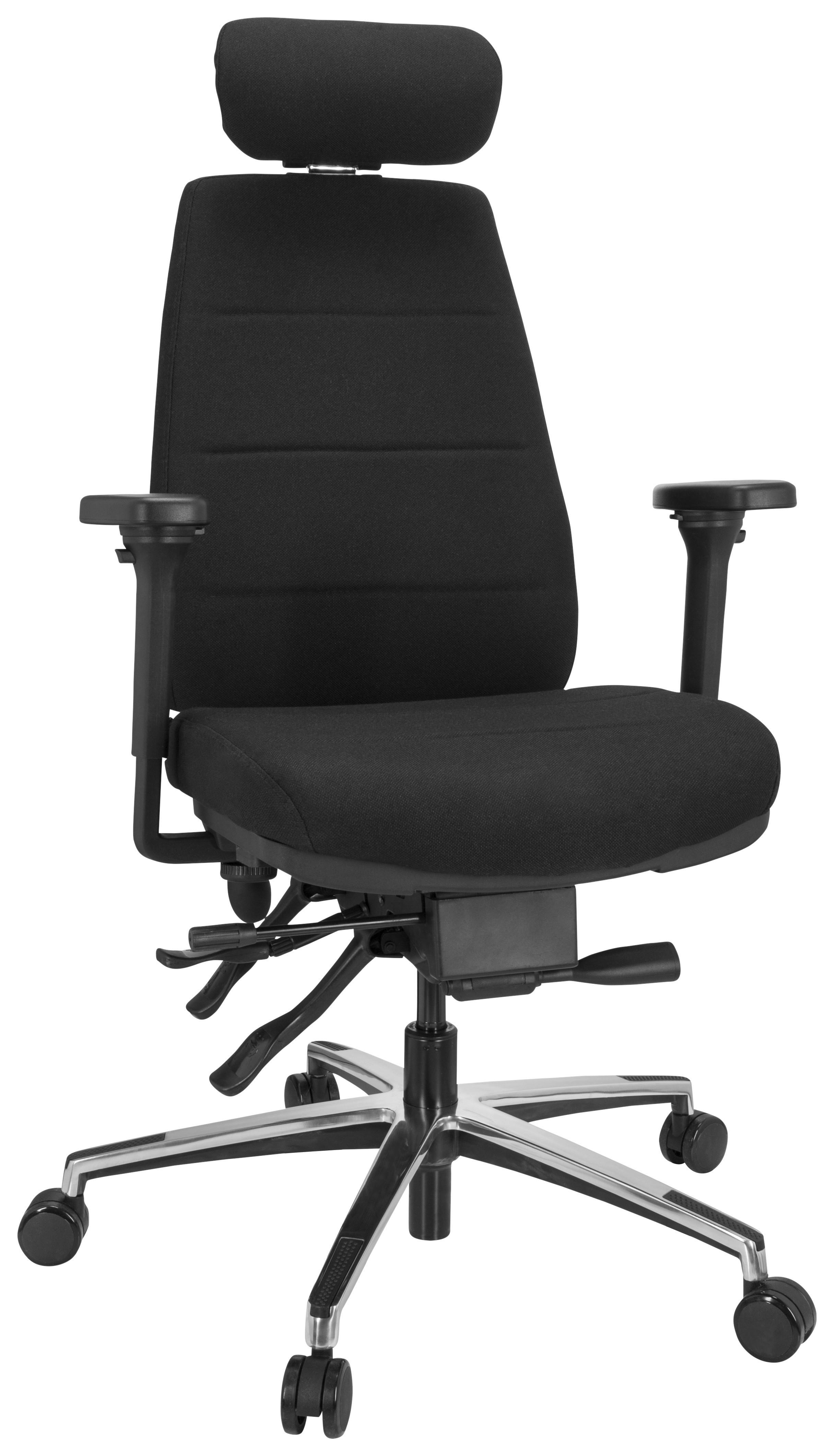 Pisarniški Stol Phoenix Pro I, Črna - srebrne barve/črna, Basics, kovina/umetna masa (70/113/56cm) - MID.YOU