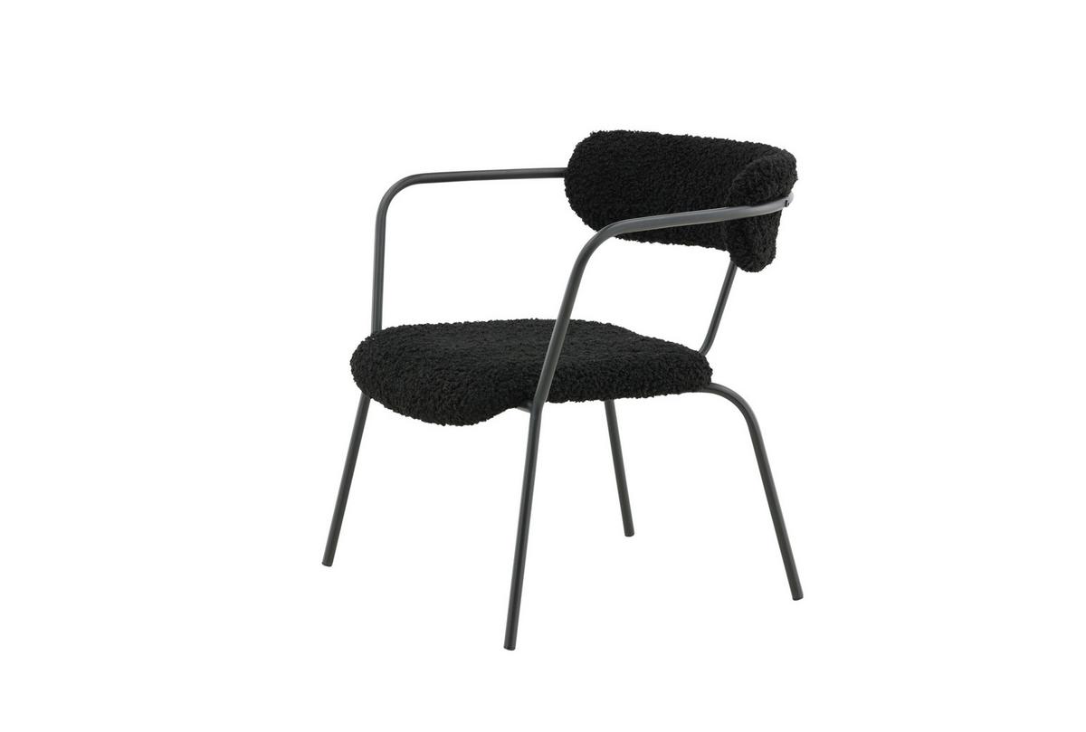 SESSEL DUFFY - Schwarz, Design, Textil/Metall (68/69/67cm) - Livetastic