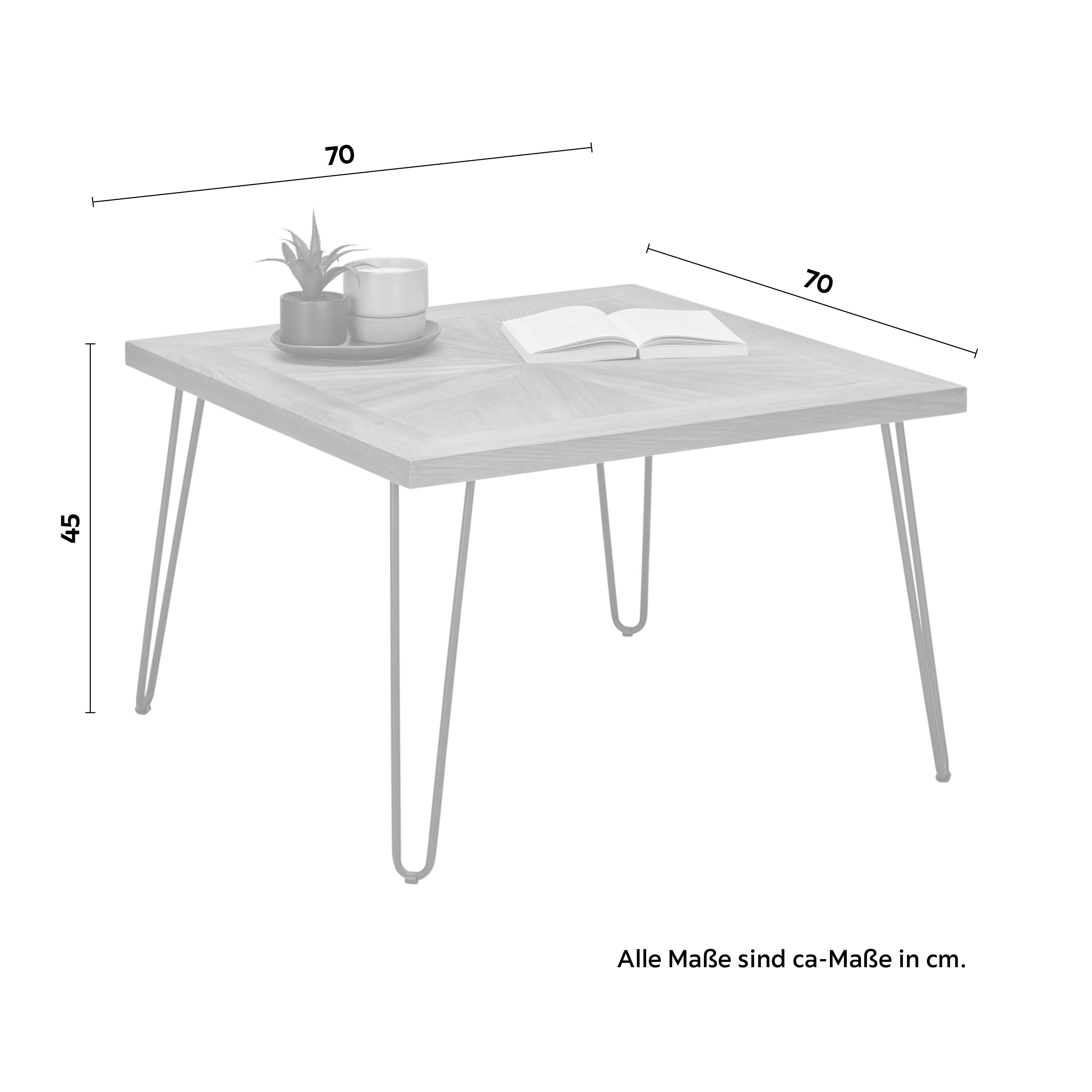 SOFFBORD NOEL - svart/naturfärgad, Romantik / Lanthus, metall/trämaterial (70/45/70cm) - Zandiara