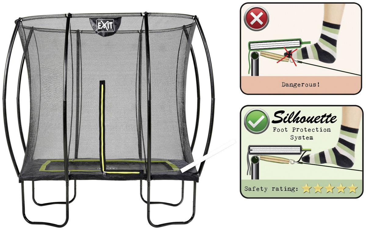 Trampolin Exit Silhouette, 153x214cm - črna, Konvencionalno, kovina (153/245/214cm) - EXIT Toys