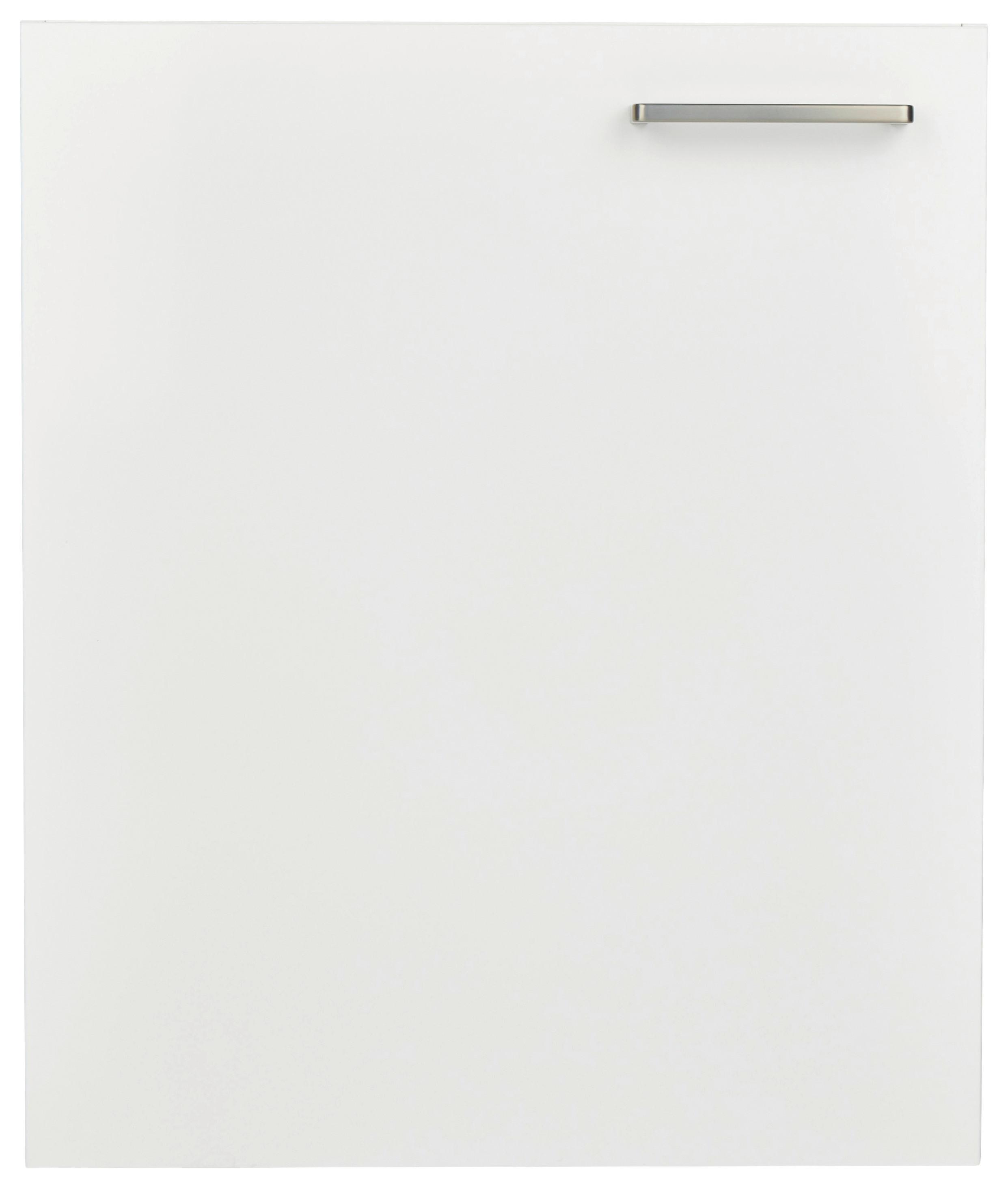 Küchenschrankfront Touch Weiß - Edelstahlfarben/Weiß, MODERN, Holzwerkstoff/Metall (60/72/1,9cm) - Nobilia