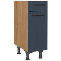 Schubkastenunterschrank Easytouch Blau - Blau/Eichefarben, MODERN, Holzwerkstoff/Metall (30/87/56cm) - Nobilia