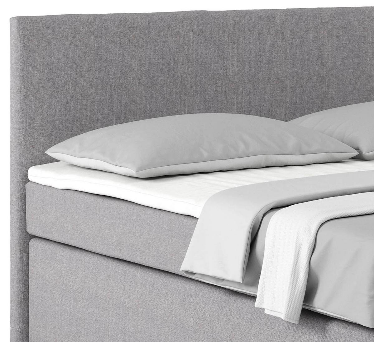 Boxspring Krevet Nero - boje kroma/sivo-bež, Konvencionalno, tekstil/metal (160/200cm) - Best Price