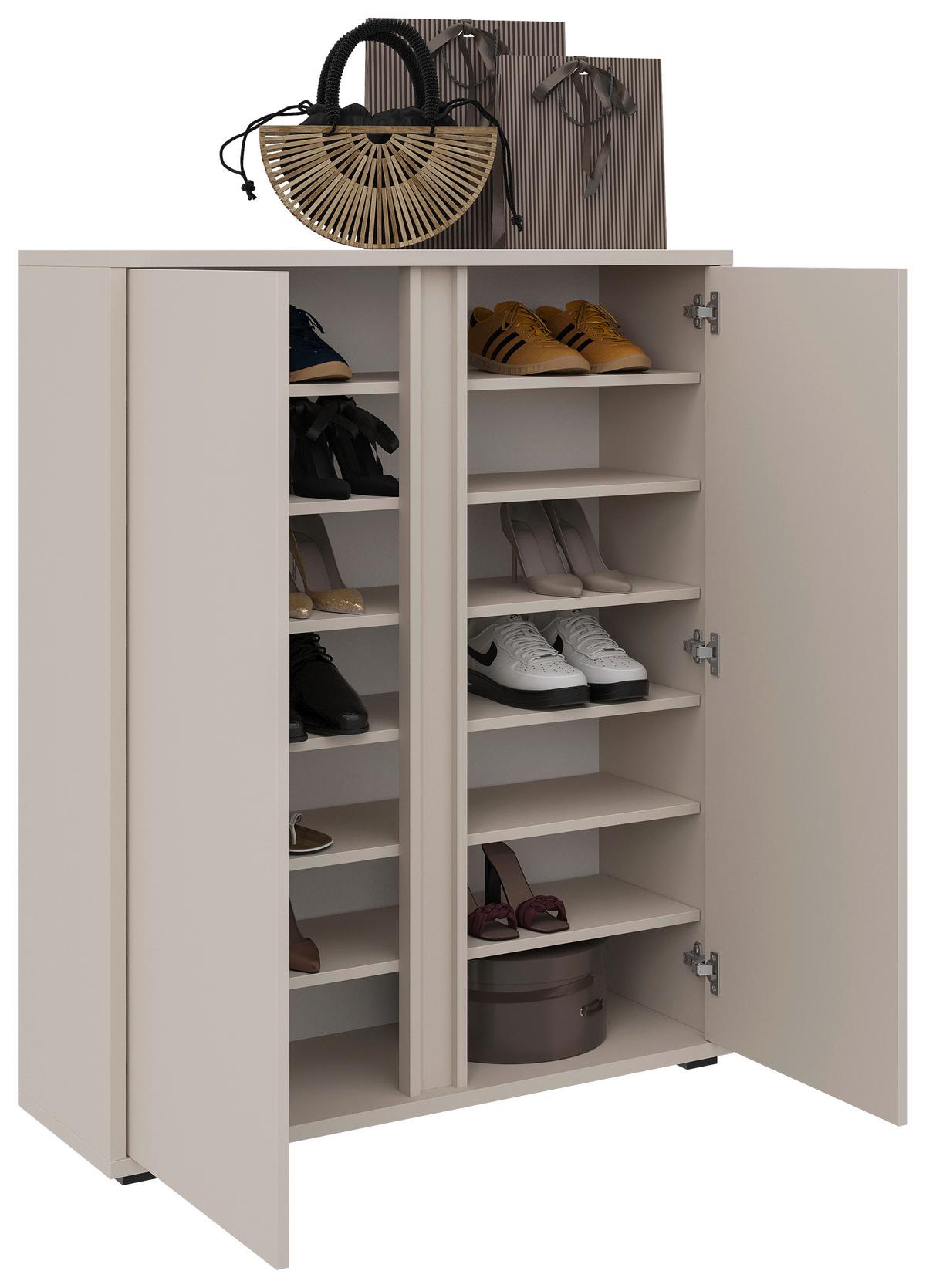 SZAFKA NA BUTY LIV - antracytowy/kaszmir, Konventionell, materiał drewnopochodny/tworzywo sztuczne (97,5/120/34cm) - Xora