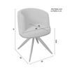 CHAISE ACCOUDOIRS NELA - noir/marron, MODERN, métal/textile (62/77/62cm) - Bessagi Home