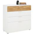 Kommode aus Eiche massiv - Eichefarben/Schwarz, MODERN, Holz/Holzwerkstoff (90/96/40cm) - Premium Living Kommode aus Eiche massiv - Eichefarben/Schwarz, MODERN, Holz/Holzwerkstoff (90/96/40cm) - Premium Living