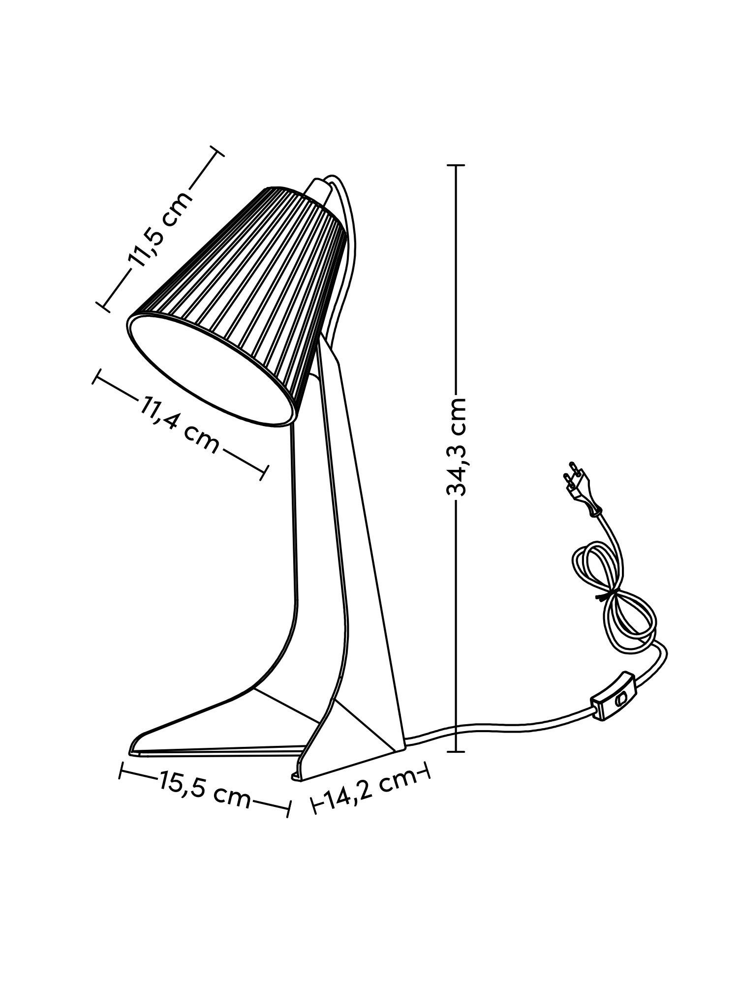 Tischleuchte Bunti in Schwarz max. 7 Watt - Schwarz, Romantik / Landhaus, Kunststoff (15,6/34,3/18,9cm) - Modern Living