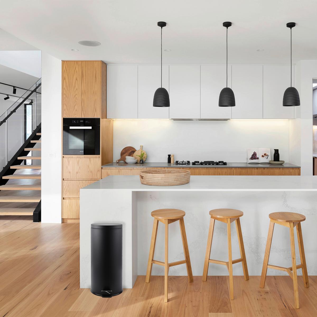 TRETEIMER 100629 - Schwarz, Basics, Kunststoff/Metall (29.5/63,5/63,5cm) - Spirella