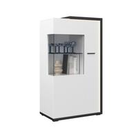 Vitrina Ambiente Plus - bijela/bijela visoki sjaj, Moderno, staklo/drvni materijal (73,4/131,6/43,6cm) - Modern Living