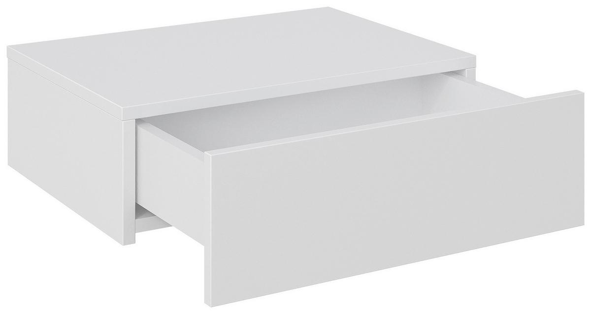 SZAFKA NOCNA NEWNIQ - biały, Design, materiał drewnopochodny (50/16/40cm) - Hom`in