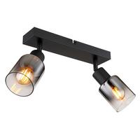 Strahler Rudio Schwarz max. 40 Watt - Schwarz, MODERN, Glas/Metall (26/7/14cm) - Mömax