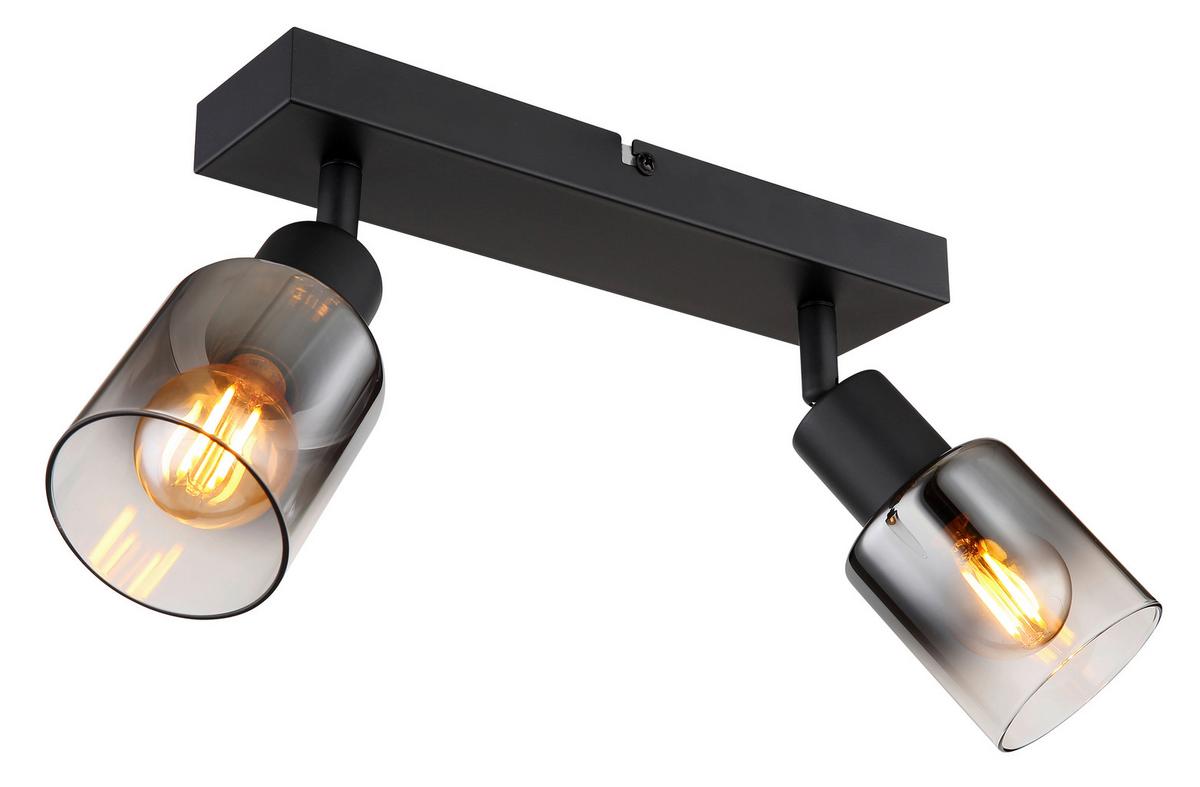 Strahler Rudio Schwarz max. 40 Watt - Schwarz, MODERN, Glas/Metall (26/7/14cm) - Mömax