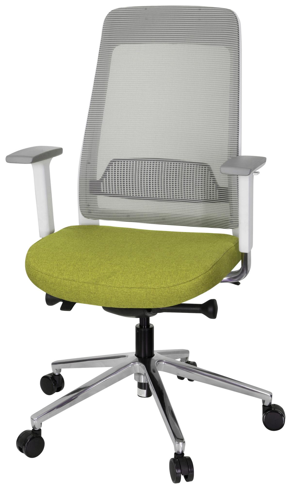 Pisarniški Stol Chiaro T1 White, Zelena, Siva - siva/zelena, Moderno, kovina/umetna masa (67/118/63cm) - MID.YOU