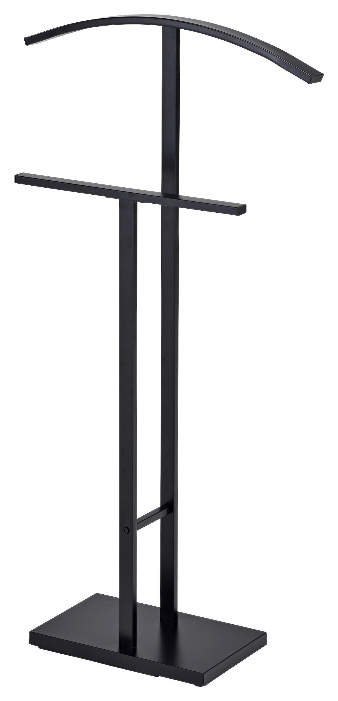 Herrendiener Luan Schwarz - Schwarz, MODERN, Metall (48/100/20cm) - Mömax