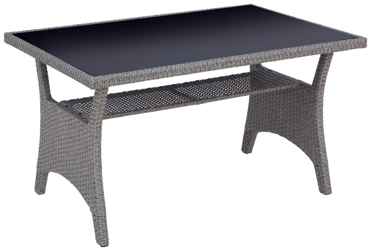 Lounge Garnitura Athena, Siva, Videz Ratana, 6-Delno - siva/črna, Moderno, kovina/umetna masa