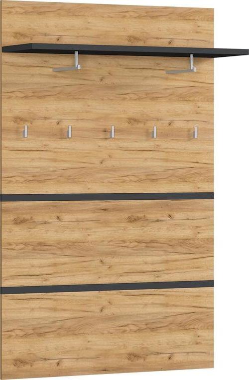 PANEL DO PRZEDPOKOJU GW-LISSABON - kolor dębowy/antracytowy, Design, materiał drewnopochodny (96/147/30cm)