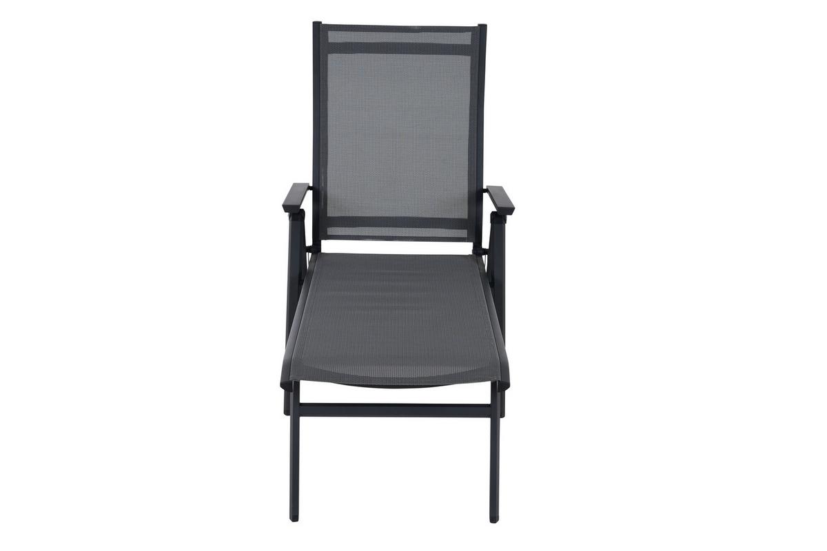 Gartenliege Tauro Anthrazit - Anthrazit, Basics, Kunststoff/Metall (63/99,5/182,5cm) - Siena Garden