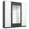 Ormar S Klasičnim Vratima Borneo - bijela/siva, Basics, drvni materijal/plastika (181/210/54cm) - Modern Living