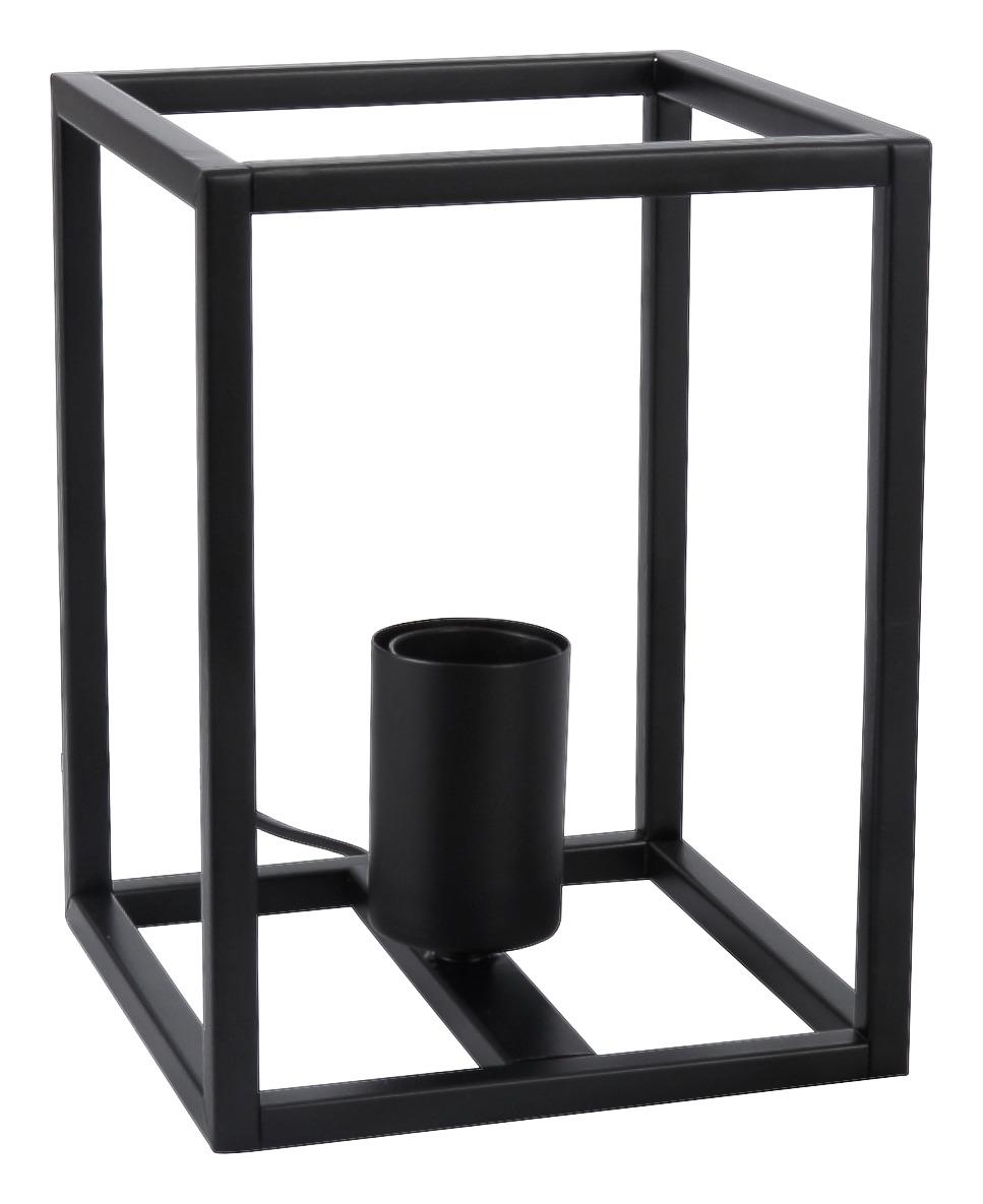 Asztali Lámpa Qaudri - Fekete, konvencionális, Fém (15/15/15cm) - Modern Living
