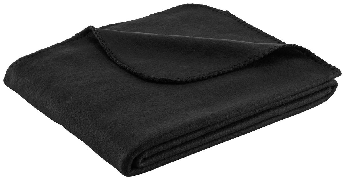 Pătură fleece Bea, cca. 130x160cm - negru, textil (130/160cm) - Best Price