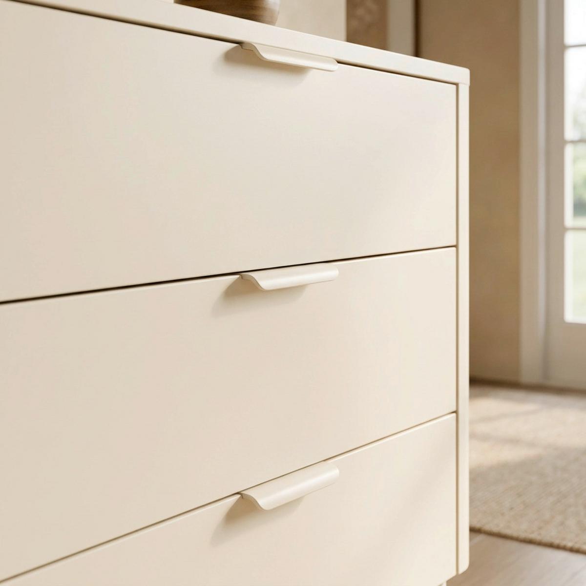 Kommode Brenda Kaschmir MDF/Eisen - Kaschmir, MODERN, Holzwerkstoff/Metall (80/85/40cm) - Bessagi Home