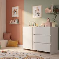 Kinderregal Elio Weiß - Weiß, MODERN, Holzwerkstoff (95/76/39cm) - Bessagi Kids