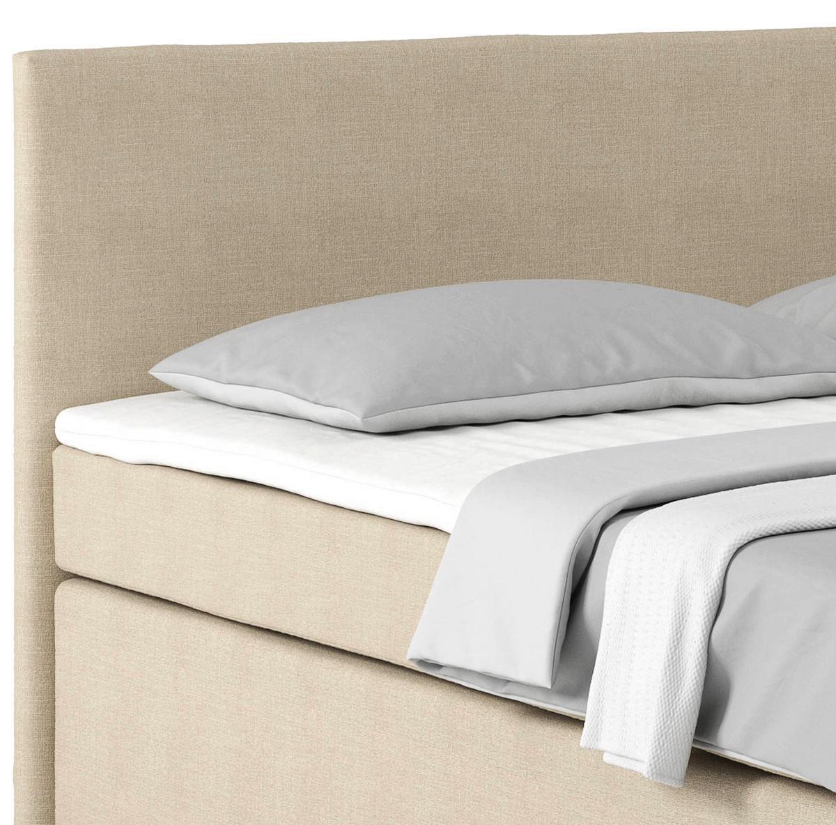 Boxspring Krevet Nero - boje kroma/krem, Konvencionalno, tekstil/metal (180/200cm) - Best Price