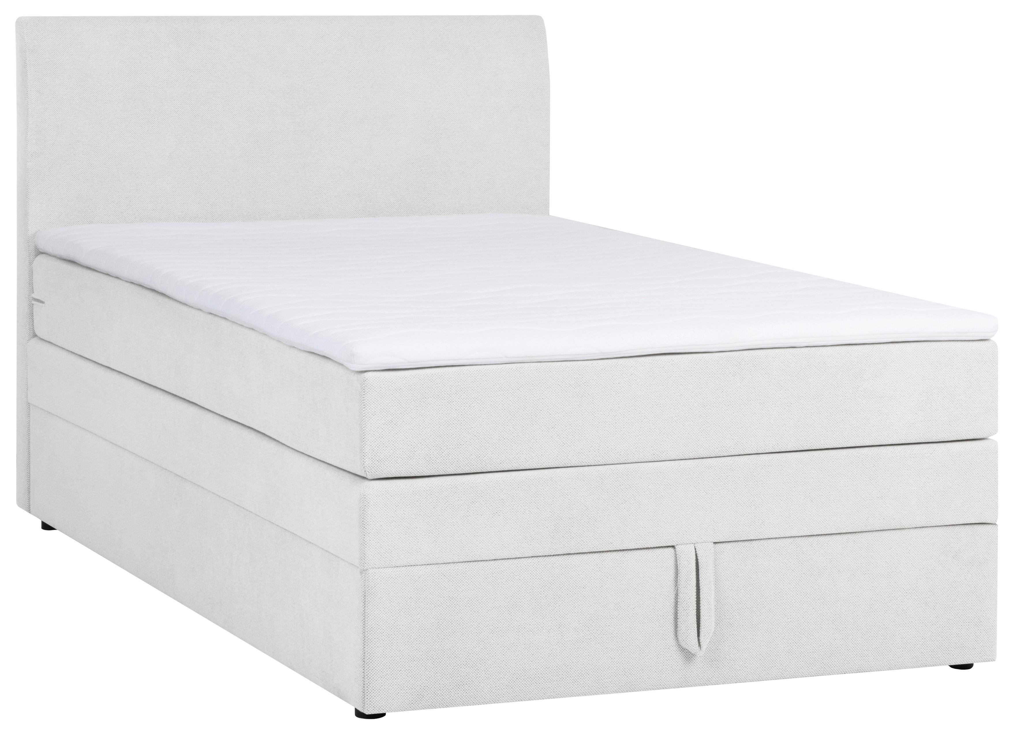 Boxspring Krevet Wickie - svijetlo siva/crna, Konvencionalno, drvo/tekstil (90/200cm) - Modern Living