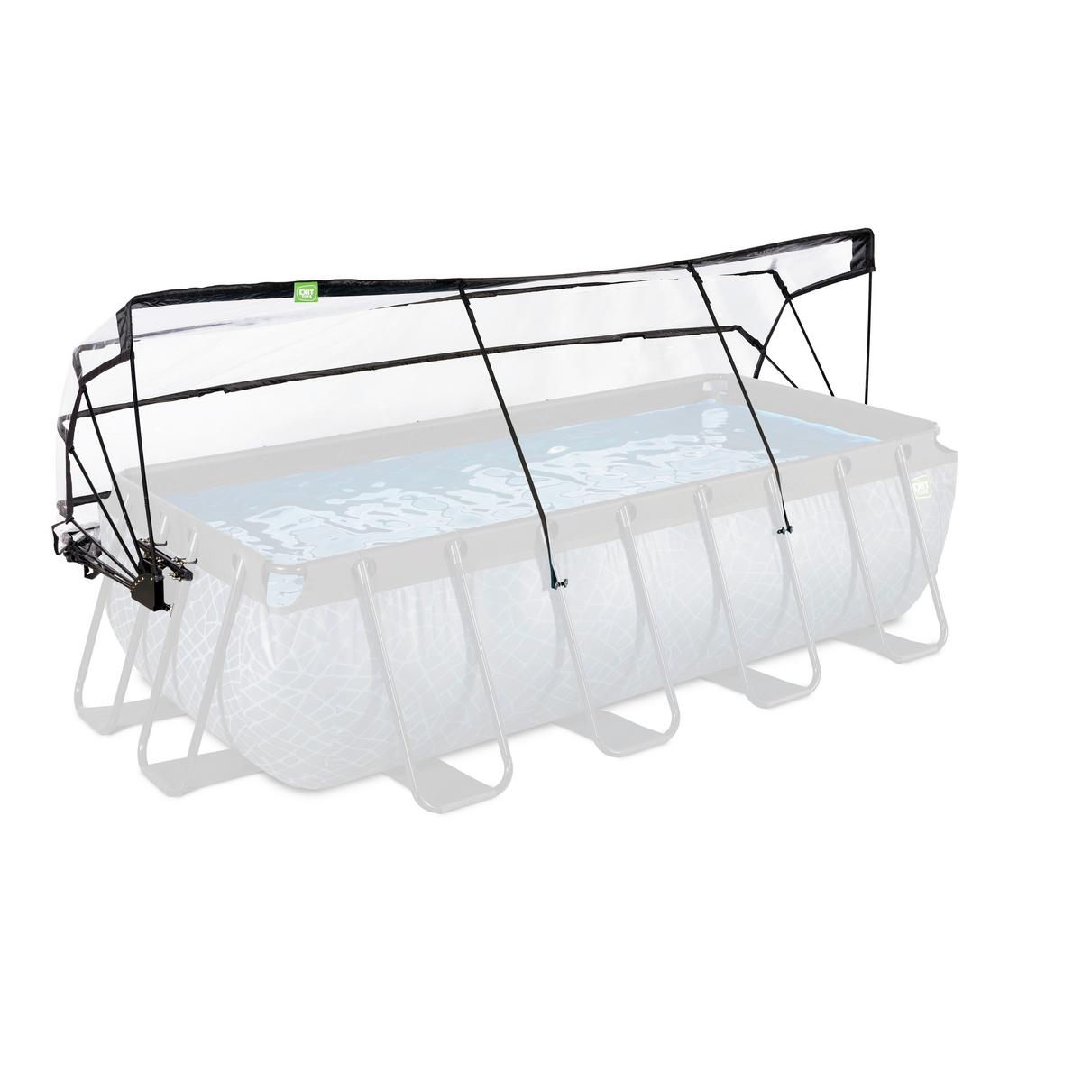 Bazenska Streha Exit Pool Abdeckung, 400x200cm - prosojno, Konvencionalno, kovina/umetna masa (200/400cm) - EXIT Toys