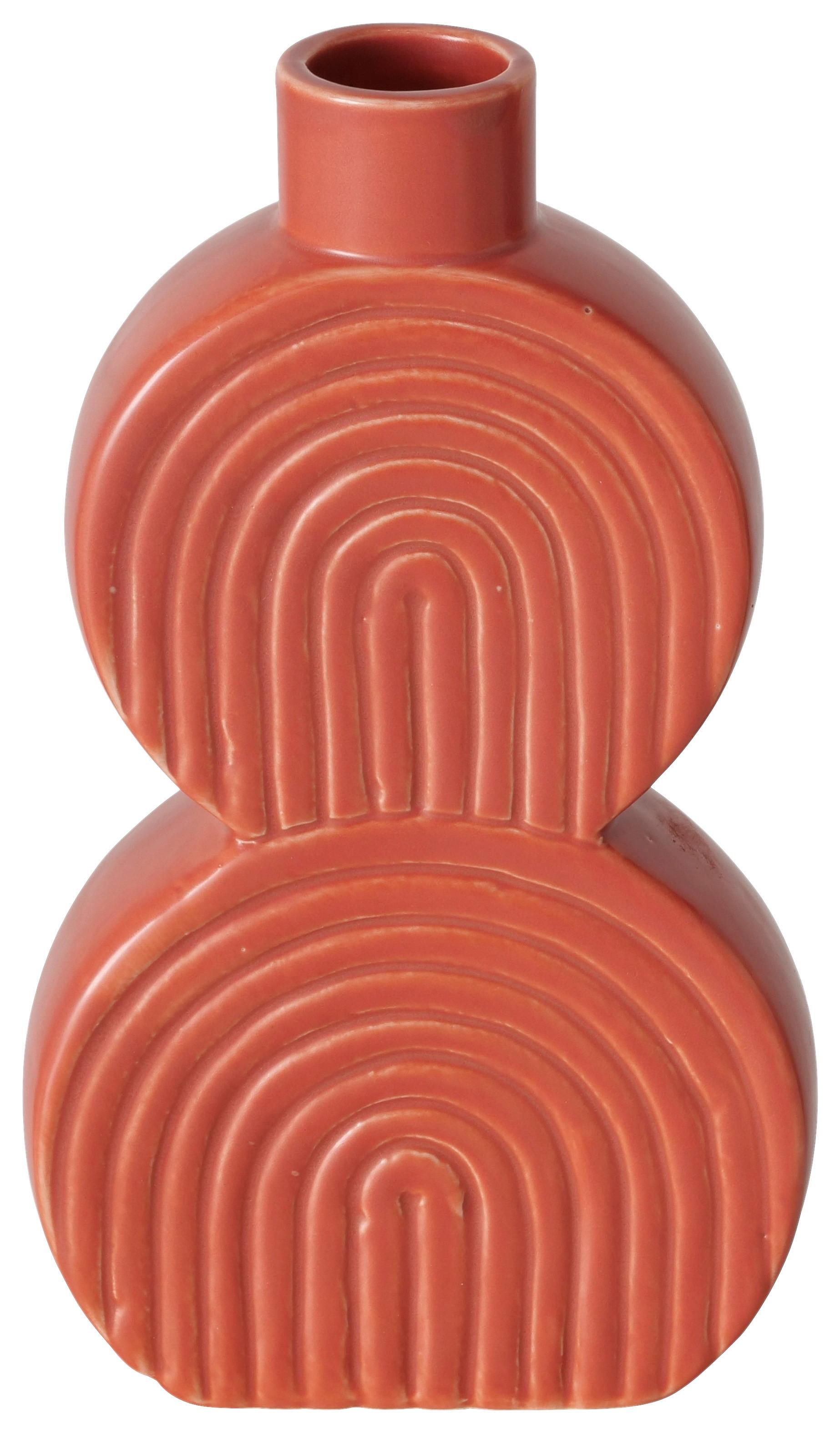 Vase Brenda I Orange - Orange, MODERN, Keramik (11,5/4/20cm) - Mömax