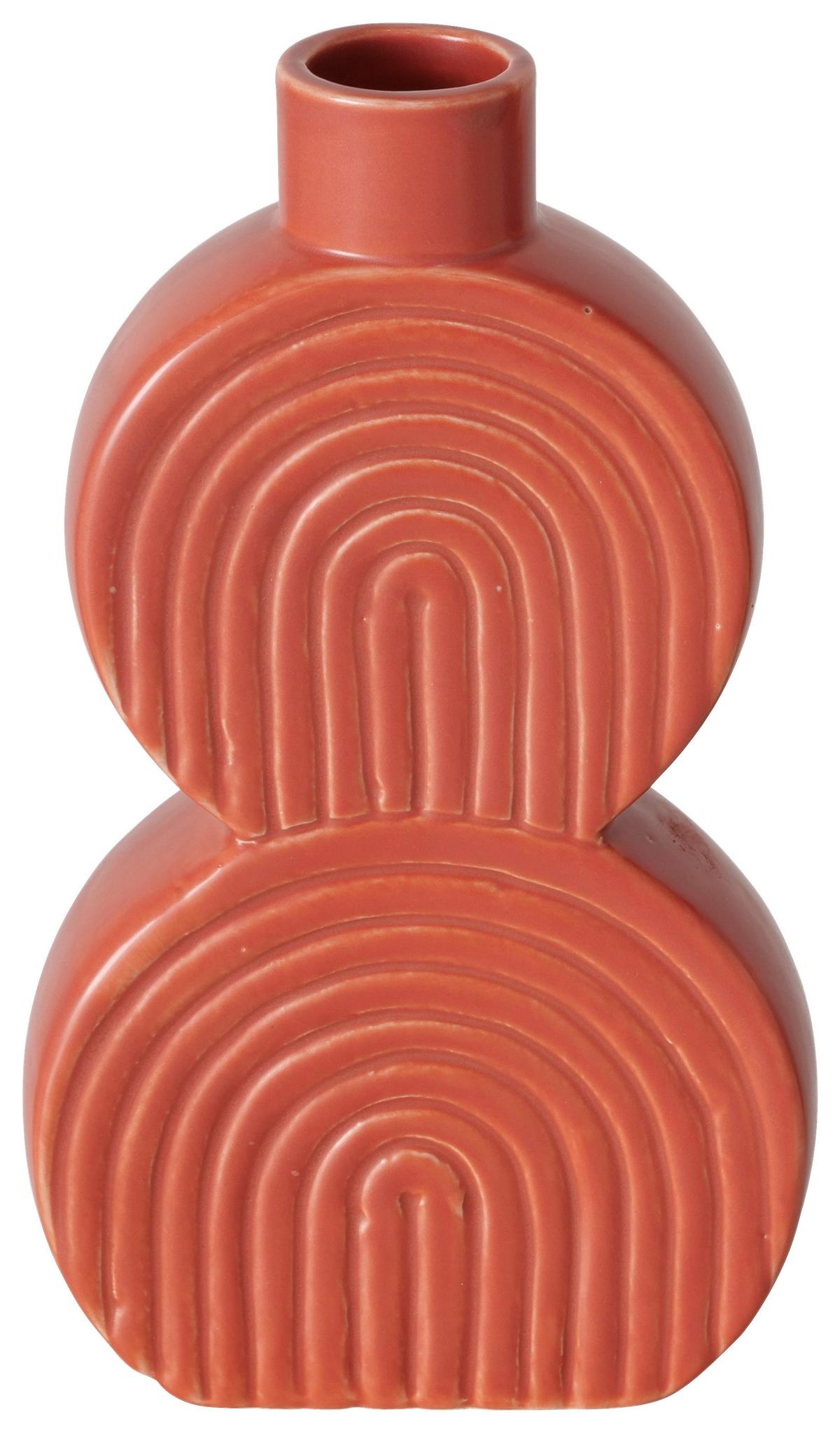 Vase Brenda I Orange - portocaliu, Modern, ceramică (11,5/4/20cm) - Mömax