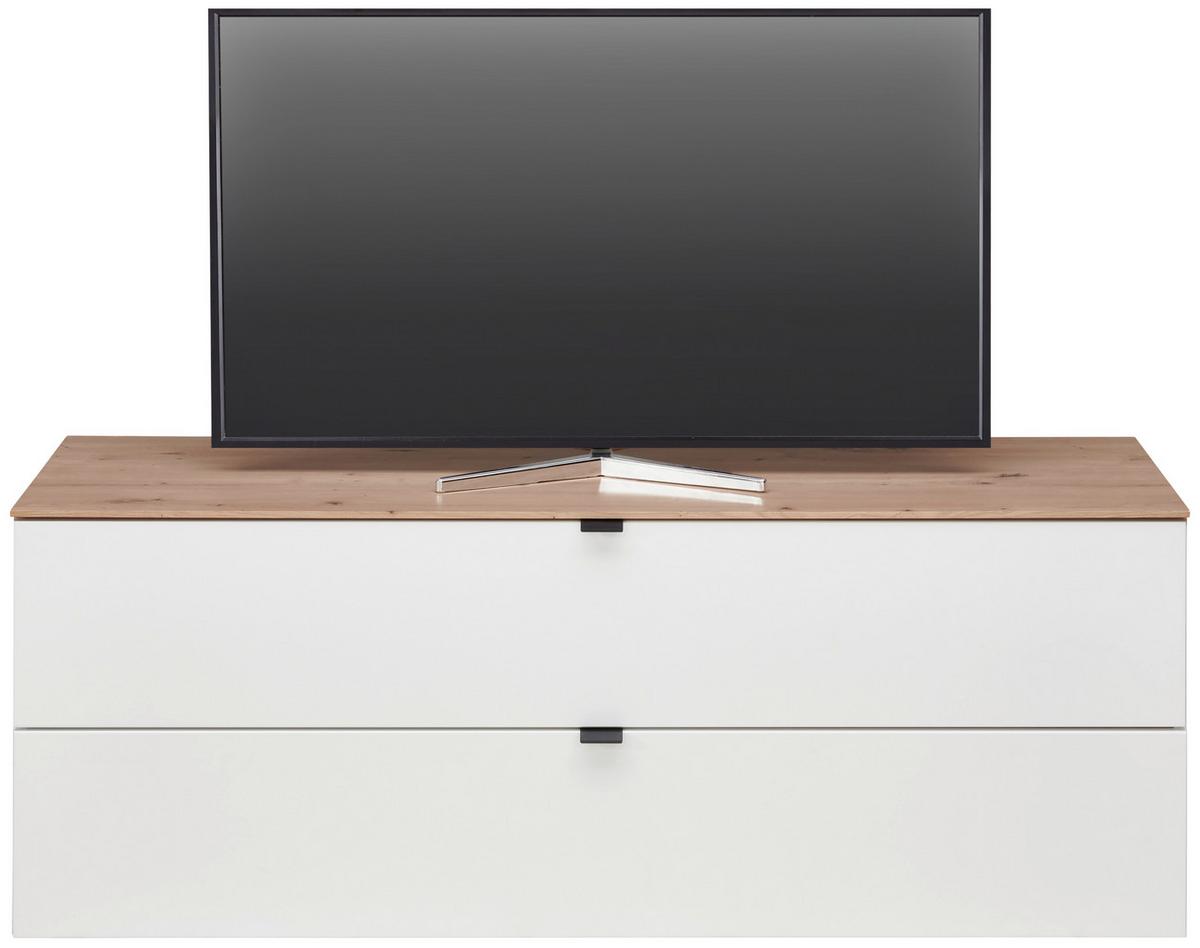 SZAFKA RTV DIANA   -HOM IN- - czarny/biały, Modern, materiał drewnopochodny/metal (140/62/44cm) - Hom`in