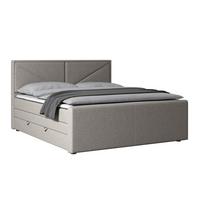 Boxspringbett Lima ca. 180x200 cm Silberfarben - Silberfarben/Schwarz, MODERN, Karton/Holzwerkstoff (180/200cm) - MID.YOU