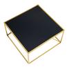 TABLE BASSE ANGEL II - couleur doré/noir, MODERN, métal/verre (70/70/38cm) - Mömax