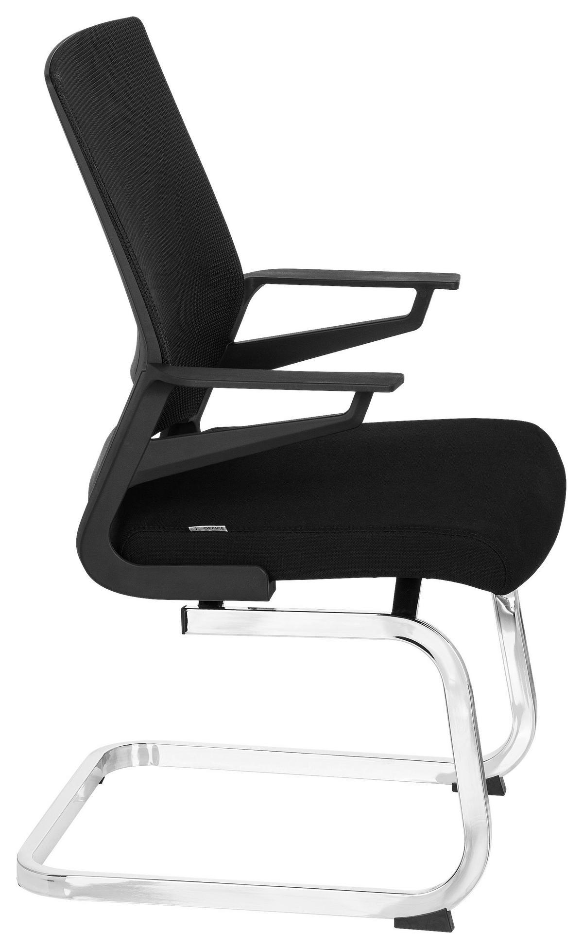 Konferenčni Stol Inventor V, Črna - barve kroma/črna, Moderno, kovina/umetna masa (59/95/54cm) - MID.YOU